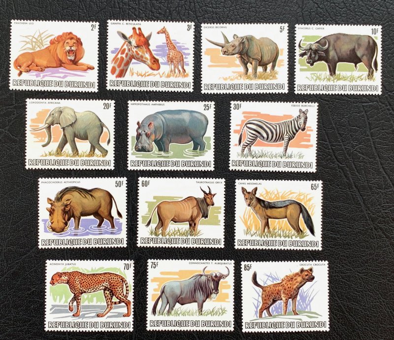 Burundi rare full set 1983 Animals, MNH.  Scott 589-601.  CV $1,280.00