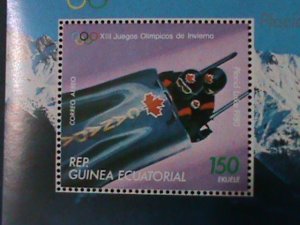 EQUARTORIAL GUINEA-1980  WINTER OLYMPIC GAMES LAKE PLACID'80 MNH -S/S VF