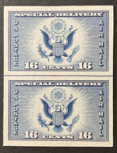 U.S. 1934 #771 Hori. Line Pair-Imperforate, Special Delivery, MNH(Ngai).