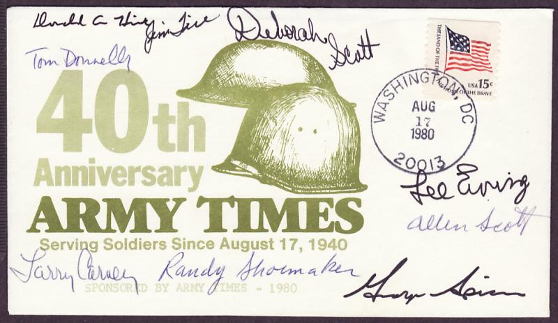 1618C Army Times Anniversary cacheted signed cover