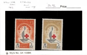 New Hebrides, French, Postage Stamp, #110-111 Mint NH, 1963 (AB)