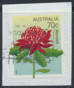 Australia SC# 4061 Flowers from 2014 Used Waratah details & scan