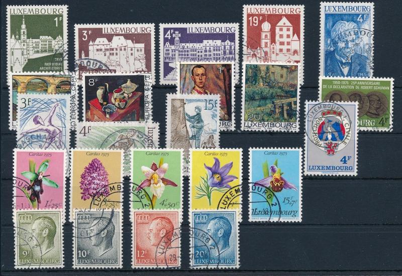 [57881] Luxembourg 1975 Complete Year Set Used