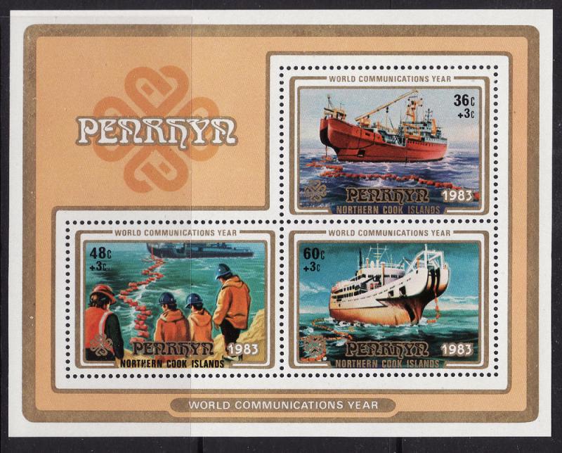 Penrhyn Island #231 s/s F-VF Mint NH ** Communications Year