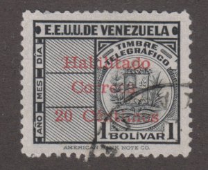 Venezuela 454 Telegraph Stamps O/P 1951