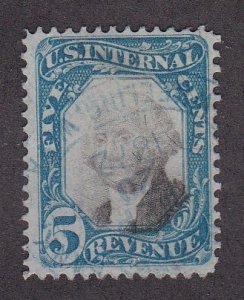 United States # R107, Internal Revenue 5 Cent,  Used,  1/3 Cat.