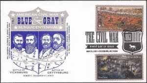 Graebner Chapter Thermographed Cachet FDC for the 2013 The Civil War: 1863 Issue