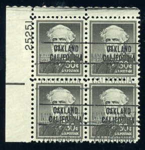 US Stamp #1049a Robert E Lee 30c - Plate Block of 4 - Oakland CA Precancel