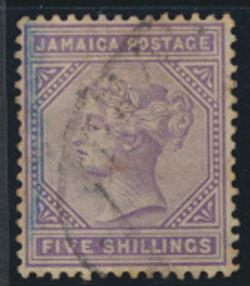 Jamaica SG 26 Used  SC# 30  wmk CA  see details  toning