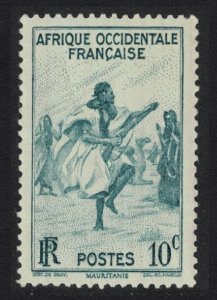 French West Africa War Dance 10c 1947 MH SG#34 MI#34