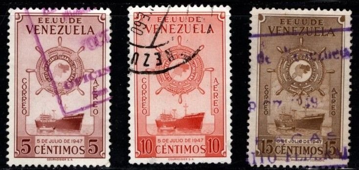 Venezuela - #C554 - C556 M.S. Republica of Venezuela set/3 - Used