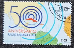 CUBA Sc# 5203  RADIO HAVANA broacasting news 2011  used / cancelled