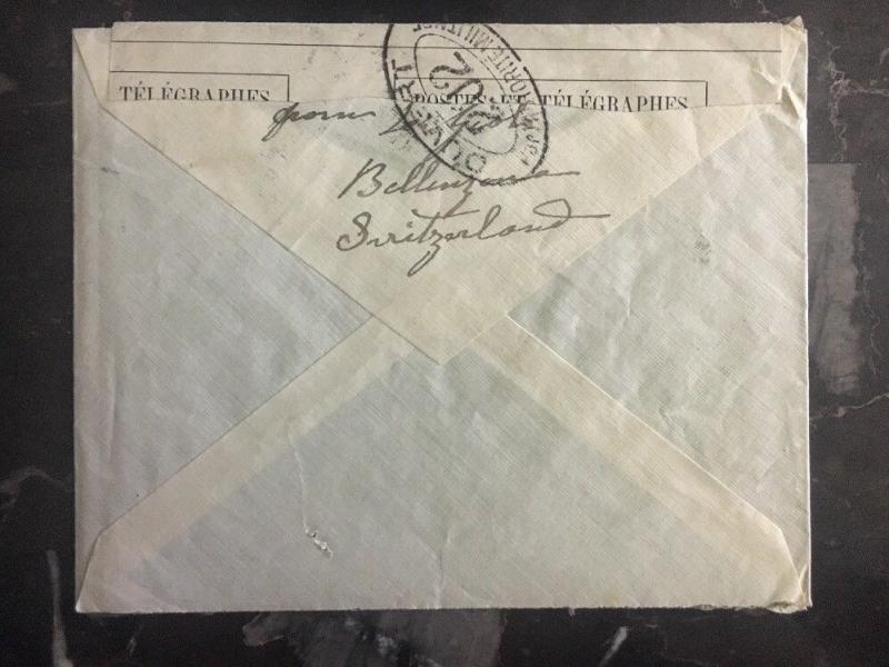 1916 Bellinzona Switzerland Censored Cover Cover San Francisco Ca USA WWI