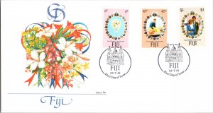 Worldwide First Day Cover, Royalty, Flowers, Fiji