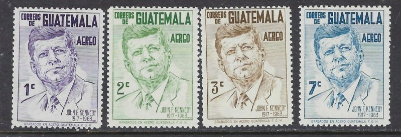 Guatemala C299-302 MNH 1964 Part Set John F Kennedy (ap8611)