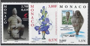 Monaco SC#2189, 2193 & 2195 MNH VF...Great Opportunity!