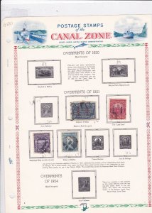 panama canal zone 1920-24 stamps sheet  ref 10784 