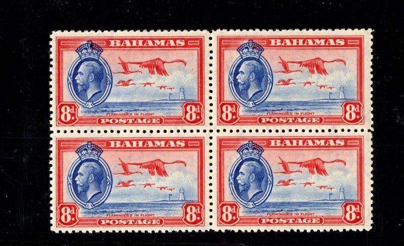ES-15179 Bahamas 1935 SC 96 Flamingos Block of 4 George 5  MNH Cat Value $40.00