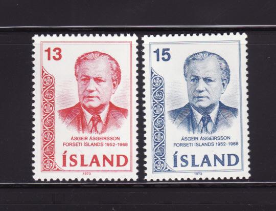 Iceland 456-457 Set MH President Asgeir Asgeirsson