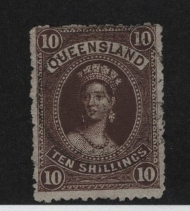 Queensland Scott # 77 F-VF  used neat cancel nice color  cv $ 60 ! see pic !