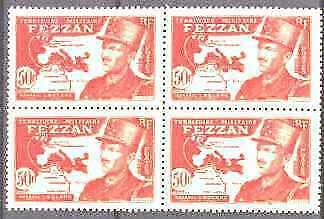 Fezzan 2N11 MNH bl. of 4 SCV22