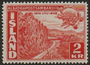 Iceland 257 - Mint-NH - 2k Thingvellir / UPU (1949) (cv $1.60)
