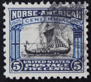 U.S. Used Stamp Scott #621 5c Norse-American, XF - Superb. Oval Cancel. Gem!