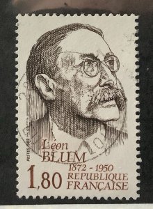 France 1982 Scott 1847 used - 1.80fr, Léon Blum (1872-1950)