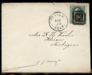 USA Colorado DENVER COLO Negative M Cancel Adrian Michigan Cover 87976