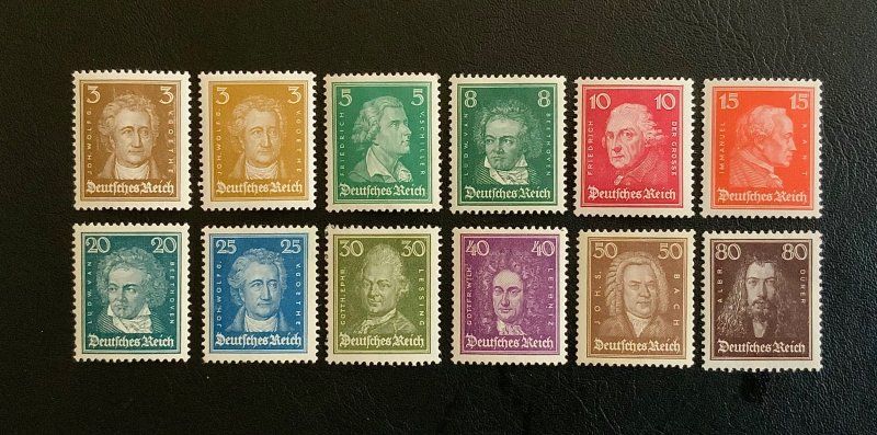 GERMANY 1926 Sc#351-362,  XF MNH OG CV$900.00 RARE WELL CENTRED FRESH SET