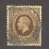 GREAT BRITAIN Sc# 220 USED FVF King George V 1sh