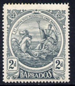 Barbados 1916-19 Large Britannia MCA 2d grey mounted mint...