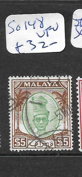 MALAYA PERAK  (P0101B) $5.00 SG 148  VFU