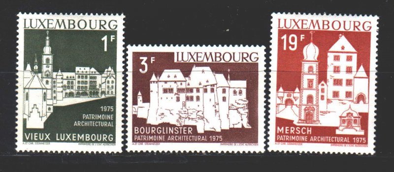 Luxembourg. 1975. 900-3 from the series. Architecture. MNH.