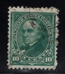 USA Scott 258 Used Webster 10c stamp, no wmk