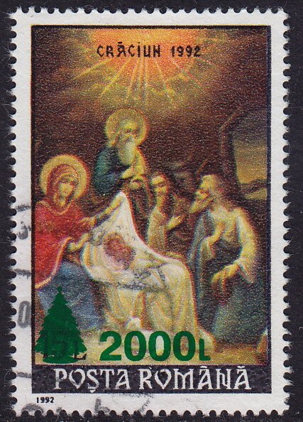 Romania - 1998 - Scott #4249 - used - Christmas - Overprint