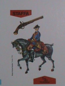 ​STAFFA-SCOTLAND -PROMOTION WORLD FAMOUS ON HORSE SOLDERS-IMPER S/S -EST.$14