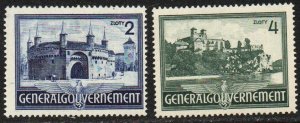 Poland - German Occupation Sc #N74-N75 Mint Hinged
