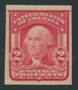 USA 320 - 2 cent Imperf Washington Type I - Carmine - VF Mint never hinged