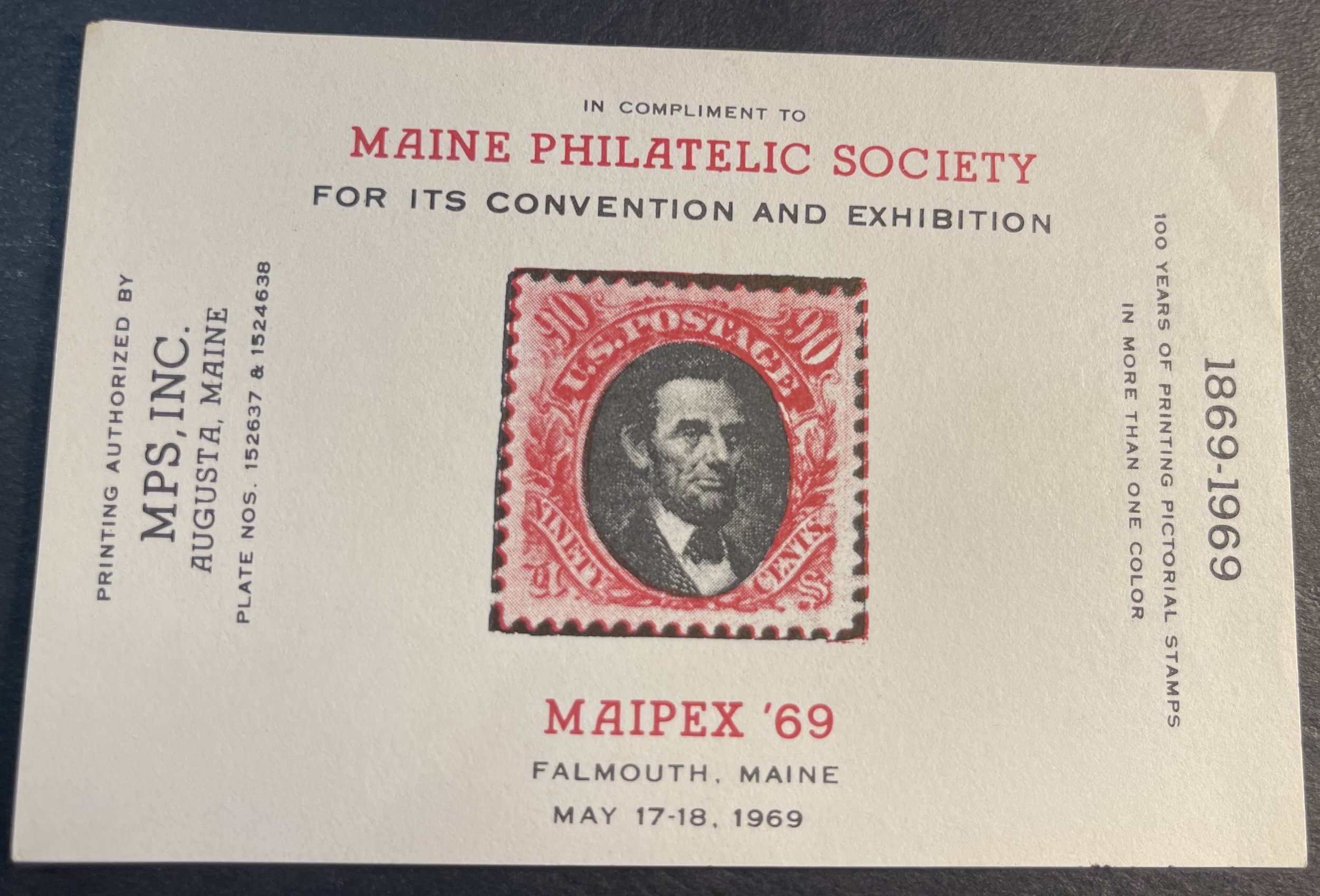 U.S.# Maine Philaletic Society--Mnh**--Maipex--Cinderella Souvenir ...