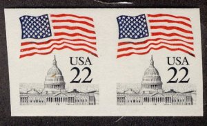 US #2115f IMPERF PAIR, SUPER JUMBO mint never hinged, very large margins,  SU...
