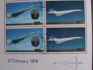 ​KOREA-1987 SC#2659-60- TUPOLEV TU-144 & CONCORDE JETLINERS CTO FULL SHEET- VF