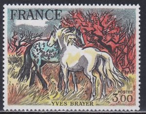 France # 1585, Painting of Horses by Breyer, Mint NH, 1/2 Cat.