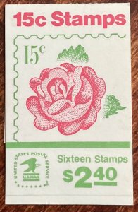 US #BK134 MNH Booklet of 16 Roses SCV $5.25 L42