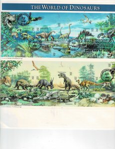 Dinosaurs 32c US Postage FDC Sheet #3136 VF Cancel to Order(CTO)