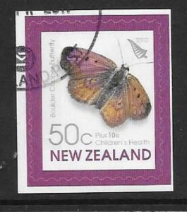 NEW ZEALAND SG3223 2010 BOLDER COPPER BUTTERFLY S/A FINE USED