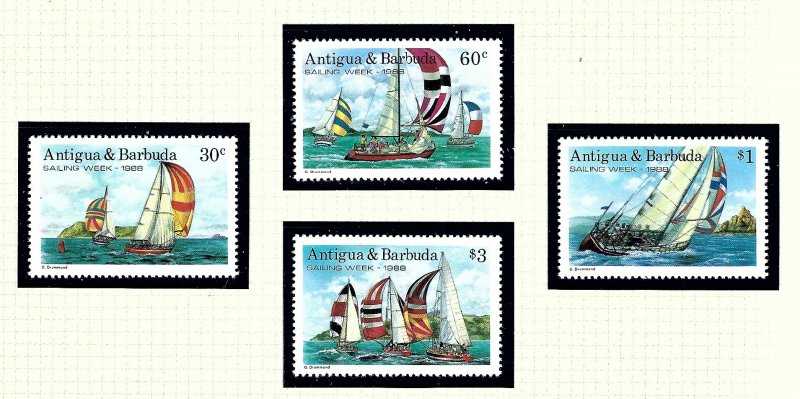 Antigua 1112-15 MNH 1988 Sailing Week           (KA)