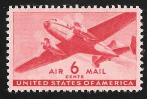 C25 6 cents GEM STAMP Transport Plane Stamp Mint OG NH EGRADED SUPERB 100