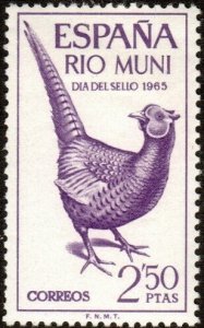 Rio Muni 55 - Mint-H - 2.50pt Ring-necked Pheasant (1965) (cv $3.00)