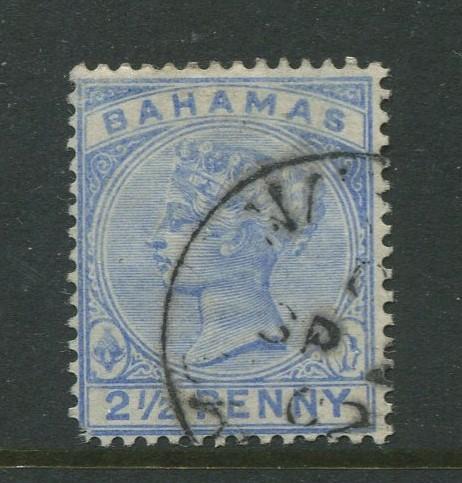 Bahamas -Scott 28 - QV Definitive Issue -1884 - FU - Single 2.1/2p Stamp